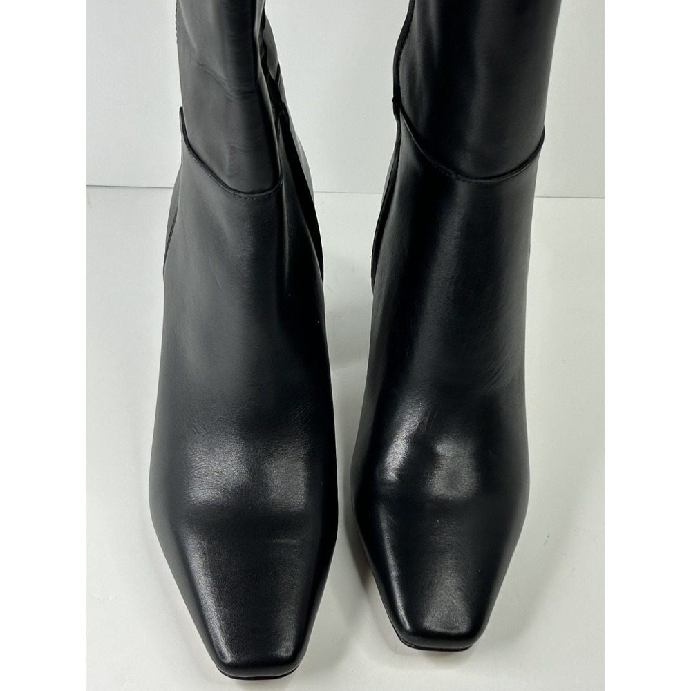 Vince Camuto Boots Bennidy 2 Women 9M Wide Calf Black Leather 4" Flare‎ Heel - Picture 7 of 8